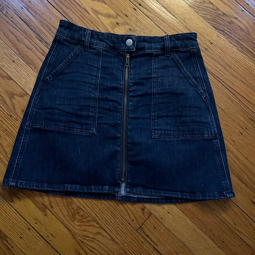 Madewell Dark Blue Mini Skirt - Picture 1 of 4